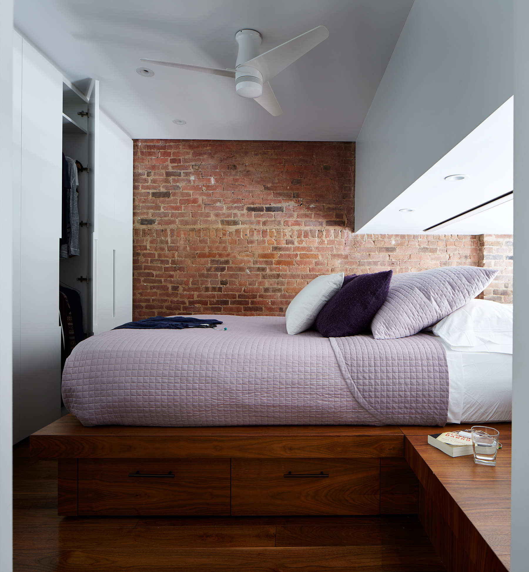 STADT Architecture, Loft, Lutron, Built-in bed, platform bed, STADT, nyc architects, ny apartment renovation