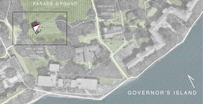 STADT Architecture, Governor's Island, Figment, Garden Shed, site plan, nyc architects