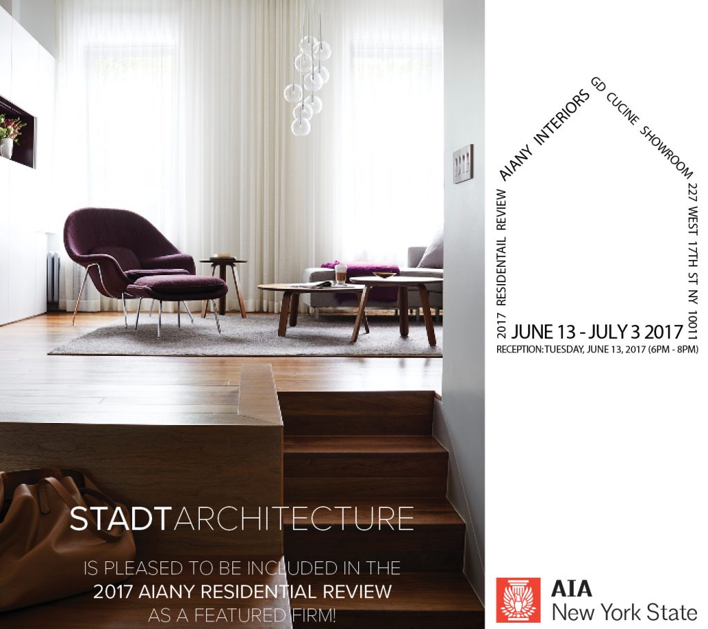 STADT, STADT Architecture, New York City Architect, AIA NY, 2017 Residential Review, nyc architects, ny apartment renovation